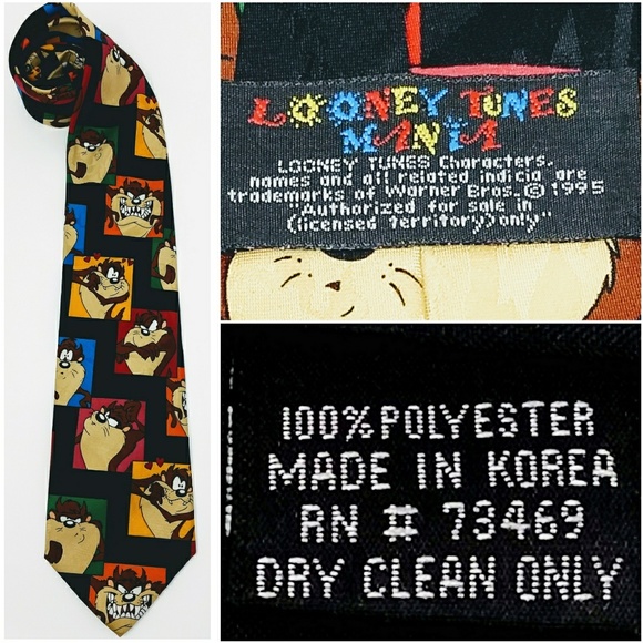 Looney Tunes Mania Tasmanian Devil necktie - Picture 1 of 1